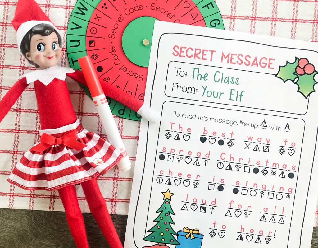 secret christmas message - free printable - the teacher wife